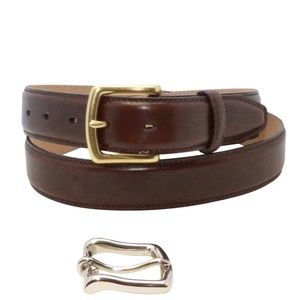 32mm NEW Brown Genuine Saddle Leather Belt Size 40